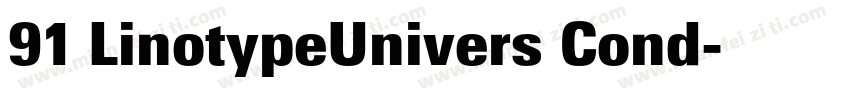 91 LinotypeUnivers Cond字体转换